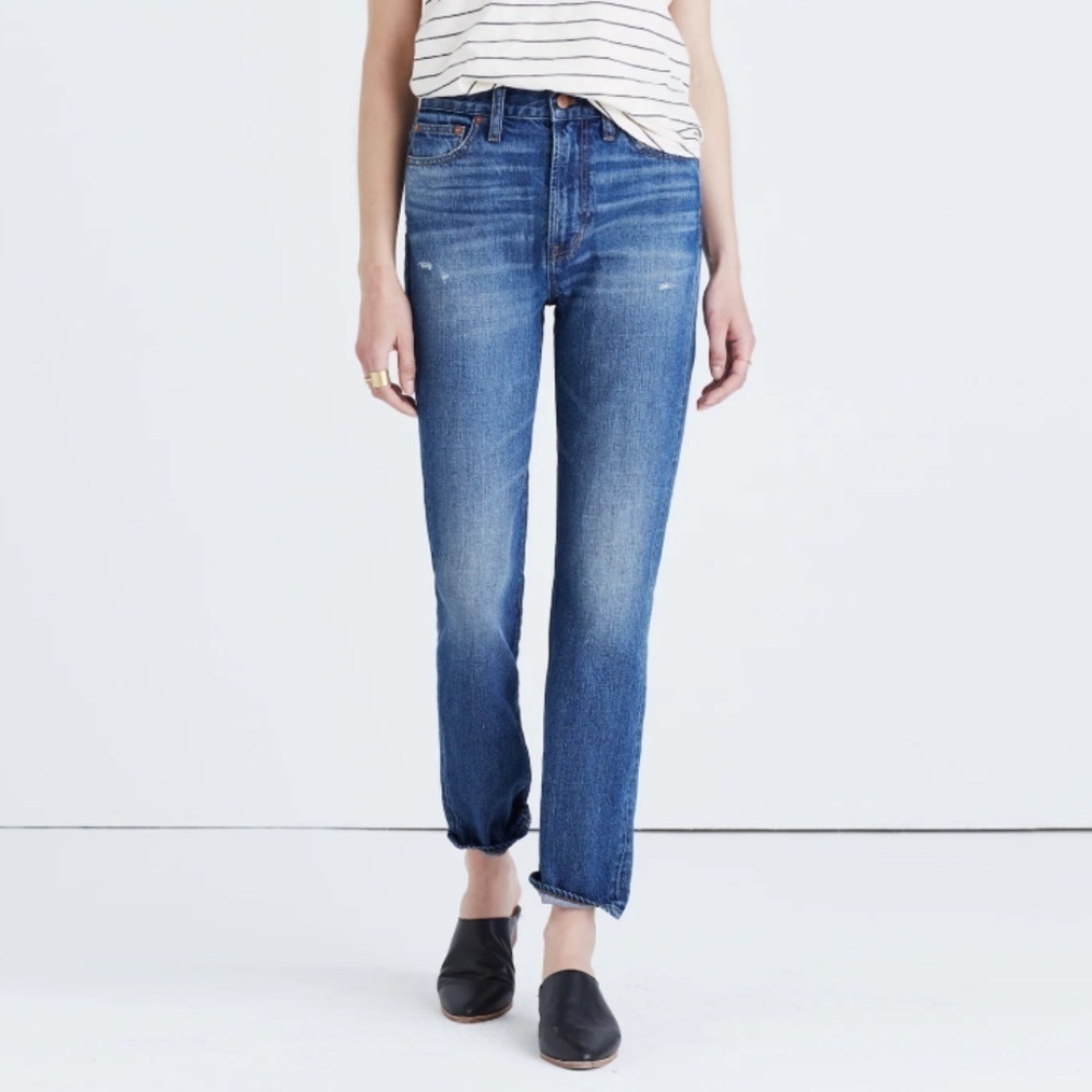 Madewell The Perfect Vintage Jean Johnny Wash Cotton Rigid High Rise Size 25